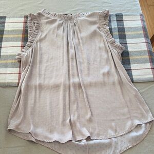 Women's Ruffled Sleeveless Top - Cream